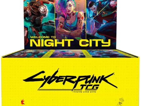 Display de sobres oficial de Cyberpunk TCG – Welcome to Night City