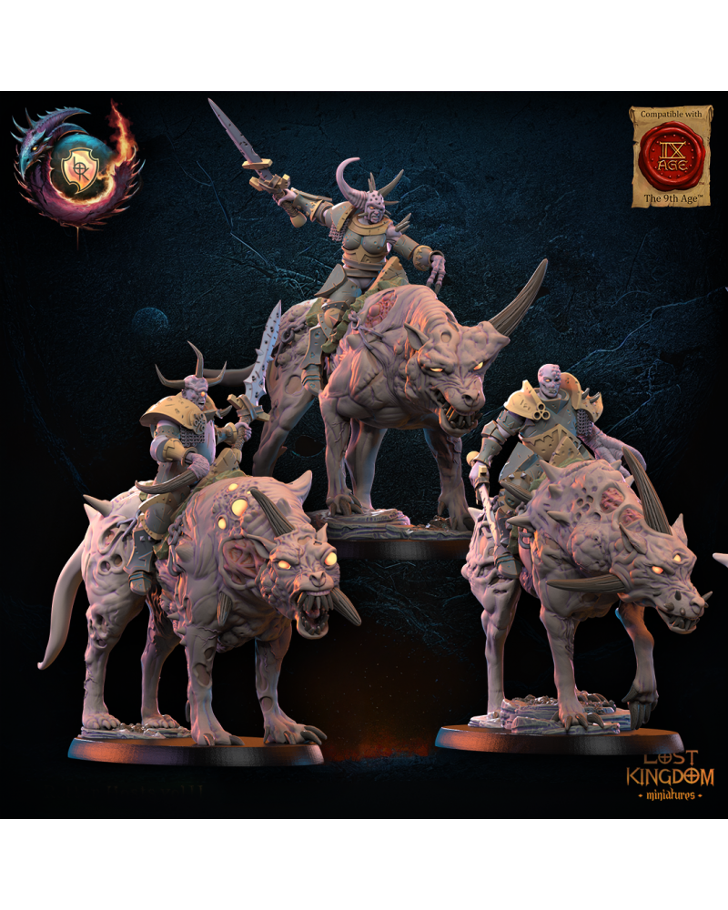Gluttony Warriors Knights on Rotten Wolfs