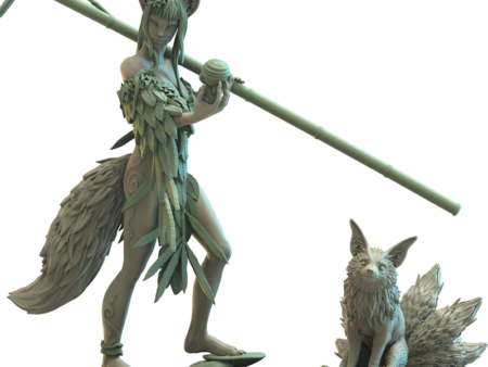 Hanako Kitsune Druid and Baby Kyubi